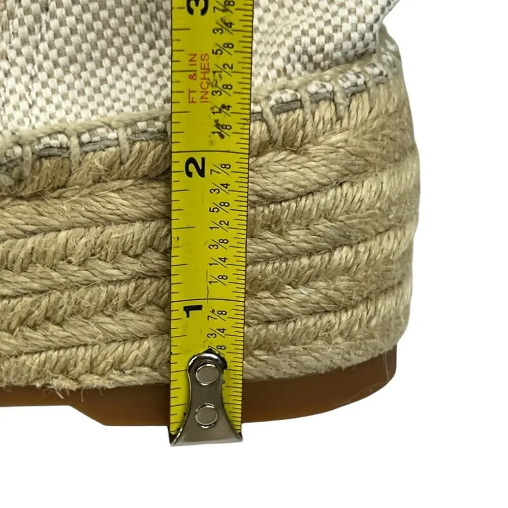 Tory Burch Women’s Catalina Cream Closed Toe Espadrille Size US 11